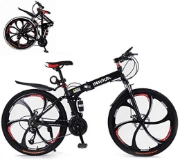 Liumintoy Bicicleta Adulto Bicicleta de Montaña, Deportes Plegables / Bicicleta de Montaña, Bicicletas Doble Freno de Disco, 24 Pulgadas de Aluminio Ruedas de aleación, 24 Speed