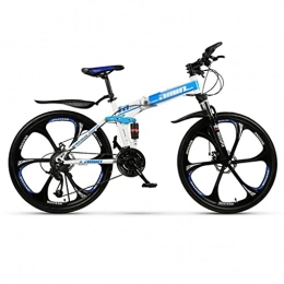 M-YN Bicicleta Aluminio De Bicicleta De Montaña De 26 Pulgadas con Marco De 17 Pulgadas De Freno De Disco De 6 Radios(Size: 21 Speed, Color:Azul)