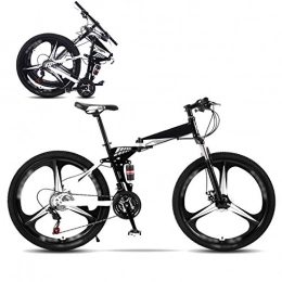 LQ&XL Bicicleta Bicicleta Adulto, Bicicleta de Montaña Plegable, MTB Bici para Hombre y Mujerc, 24 Pulgadas, 26 Pulgadas, Montar al Aire Libre, 27 Velocidades con Doble Freno Disco / Red / 26