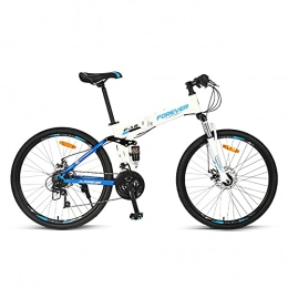 XIAXIAa Bicicleta Bicicleta, Bicicleta de montaña con ruedas gruesas de 26 pulgadas, Bicicleta plegable de 24 velocidades, Para niños adultos y niñas, Marco de acero con alto contenido de carbono, no es fácil de def
