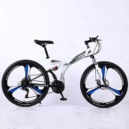 WEHOLY Bicicleta Bicicleta Bicicleta de montaña de acero al carbono de 26 pulgadas, freno de disco doble Absorción de choque Cambio de cola suave Bicicleta de 24 velocidades con frenos de disco y horquilla de sus