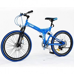 CUHSPOL Bicicletas de montaña plegables Bicicleta de Ciudad Plegable de aleación Ligera de 24", 7 SP, absorción de Impactos del Asiento