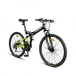 Bdclr Bicicletas de montaña plegables Bicicleta de montaña con suspensión Completa  Bicicleta de 24 velocidades  Bicicleta de Frenos de Disco para Hombre de 26 Pulgadas
