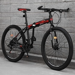 DENEST Bicicleta Bicicleta de montaña de 26 pulgadas, bicicleta plegable con guardabarros de 21 velocidades - Bicicleta de hombre, bicicletas con frenos de disco dobles