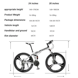 ZYZYZY Bicicleta Bicicleta De Montaña Ligero MTB Alto-Acero Al Carbono Velocidades Velocidad Variable Freno De Disco Doble 6 Rueda De Corte 26 Pulgadas Bicicleta Velocidad A-24 24 Pulgadas