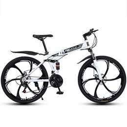 WYLZLIY-Home Bicicleta Bicicleta de montaña Mountainbike Bicicleta Bicicletas de montaña, 26" bicicletas de montaña plegable, con doble freno de disco y doble suspensión, chasis de acero al carbono Bicicleta De Montaña Moun
