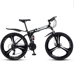 WYLZLIY-Home Bicicleta Bicicleta de montaña Mountainbike Bicicleta Bicicletas de montaña, 26" plegable Barranco de bicicletas, con doble freno de disco y doble suspensión, marco de acero al carbono Bicicleta De Montaña Moun
