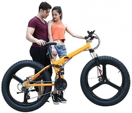 Painting Bicicleta Bicicleta de montaña plegable de 24 pulgadas con ruedas 4.0 super anchas de gran tamaño, freno de disco doble para adulto, velocidad variable BXM, tamaño 24 speed