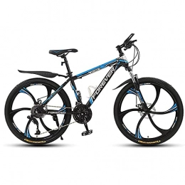 Bicicleta de montaña Plegable para Hombres y Mujeres Adultos Bicicleta de Velocidad de absorción de Impactos de 26 Pulgadas MTB con 21 etapas de Cambio Bicicleta Deportiva Black Blue