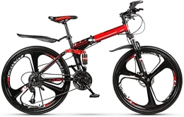 lqgpsx Bicicletas de montaña plegables Bicicleta de montaña todoterreno para adultos con rueda de 26 pulgadas, para bicicleta de carretera plegable de velocidad variable de 24 velocidades, marco de acero al carbono, para carreras, para entorno