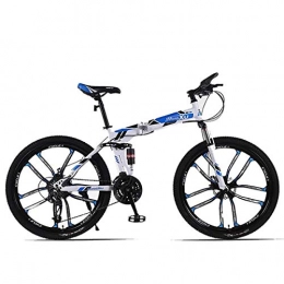 Jieer Bicicleta Bicicleta Montaña Adulto, Bicicleta de Montaña Plegable de 26", Bicicleta de Cercanías Compacta, Transmisión para Adultos, Jóvenes y Niñas, Velocidad F 27