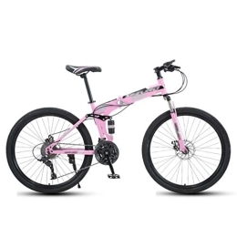ZXC Bicicleta Bicicleta plegable de velocidad variable bicicleta de montaña con absorción de impactos de 24 pulgadas bicicleta para adultos bicicleta para estudiantes masculinos y femeninos bicicleta estable y du
