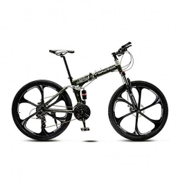 ACDRX Bicicletas de montaña plegables Bicicletas de montaña de 26 pulgadas, 21 velocidades, freno de disco dual, bicicleta de montaña dura, para hombre y mujer adulto, todo terreno, asiento ajustable y manillar