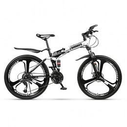 Mountain Bikes Bicicleta Bicicletas de montaña plegables para adultos, bicicleta de adulto, 24 pulgadas, 3 / 6 / 10, rueda de corte MTB, color blanco, tamao 30-stage shift