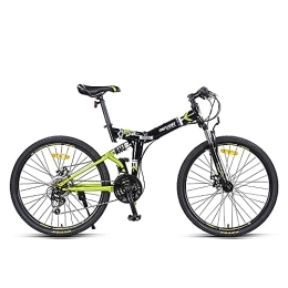 WBDZ Bicicleta Bicicletas de montaña plegables para exteriores de 26 pulgadas, bicicletas de montaña plegables con freno de disco Shimanos Bicicleta de 24 velocidades Bicicletas MTB de suspensión completa para homb