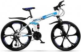 BUK Bicicleta BUK Bicicleta de Montaña MTB, para Mujer, Plegable, Bicicleta MTB de 24 / 26 Pulgadas con 10 Ruedas de Corte 3-24 Pulgadas_27velocidad