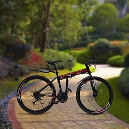 CHIMHOON Bicicleta CHIMHOON Bicicleta de montaña para adultos, plegable, de 26 pulgadas, peso ligero 20 kg, puede soportar 130 kg de acero al carbono para hombres o niñas de 160-190 cm