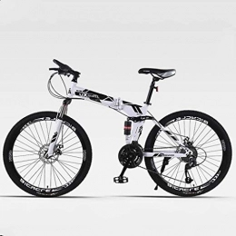 DFKDGL Bicicletas de montaña plegables DFKDGL Shock Speed - Bicicleta de montaña con doble freno (rueda de 24 / 26 pulgadas, doble disco, para hombre, 21 / 24 / 27 / 30 velocidad variable) (color: B-26 pulgadas, tamaño: 24 velocidades)
