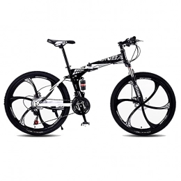 FGKLU Bicicletas de montaña plegables FGKLU Bicicleta de montaña Plegable para Adolescentes y Adultos, Bicicleta con Marco de Acero de Alto Carbono de 26 Pulgadas y 21 velocidades, Bicicletas MTB de suspensión Completa de 3 Rayos