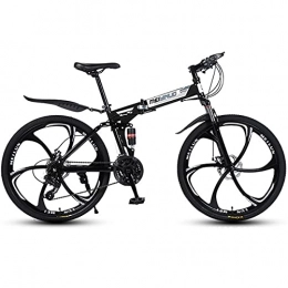 GGXX Bicicletas de montaña plegables GGXX Bicicleta de montaña Bicicleta plegable de 26 pulgadas de velocidad variable de doble absorción de golpes Bicicleta de campo 21 / 24 / 27 velocidad freno de disco ajustable
