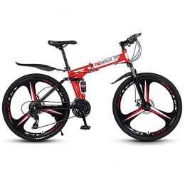 GGXX Bicicletas de montaña plegables GGXX Bicicleta de montaña plegable de 26 pulgadas de velocidad variable de doble absorción de golpes Bicicleta de campo 21 / 24 / 27 velocidad ajustable