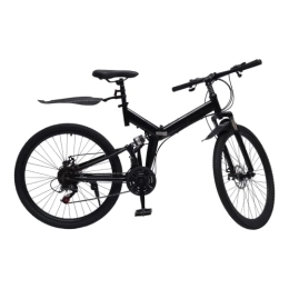 GMSLuu Bicicleta de montaña de dos ruedas bicicleta plegable hombres mujer estudiante variable velocidad off-Road bicicleta adulto bicicleta adulto 26 pulgadas negro
