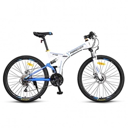 GWL Bicicletas de montaña plegables GWL Bicicleta Plegable para Adultos, 26 Pulgadas Adecuada para 170-185cm, Bicicleta de montaña prémium para niños, niñas, Hombres y Mujeres / Blue