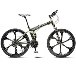 GWM Bicicleta GWM Variable de Bicicletas Plegables 21 Velocidad Estudiante Adulto Ejercicio al Aire Libre Bici del Deporte de Gran tamaño (Color : Green)