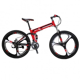 HYLK Bicicletaplegable G4 Mountain Bike 26pulgadas Bicicleta de 3 Rayos Bicicletaplegable Bicicleta de montaña roja (Red)