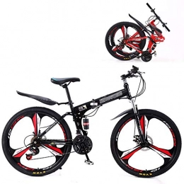 HZYD Bicicleta Plegable MontaA 24 Speed Steel Frame Doble AbsorciN De Impactos Bicicleta 24/26 Pulgadas,Black,26 Inches