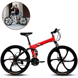 Jjwwhh Bicicleta Jjwwhh Plegable Adulto Mountain Bike Bicicletas de Amortiguador portátil Boy Adultos y Chica de la Bicicleta de la Bicicleta / Red