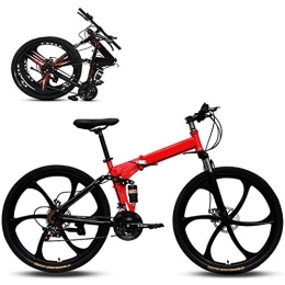 Jjwwhh Bicicletas de montaña plegables Jjwwhh Plegable Adulto Mountain Bike Bicicletas de Amortiguador portátil Boy Adultos y Hombre Kit Chica de la Bicicleta de la Bicicleta / Red