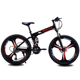 JLASD Bicicleta JLASD Bicicleta de montaña Mountainbike Unisex 26 '' Estructura Ligera De Acero Al Carbono De Suspensión del Freno De Disco 21 De Velocidad Completa (Color : Black, Size : 24speed)