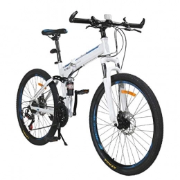 JXJ Bicicleta JXJ Bicicleta Montaña, 26 Pulgadas Bicicletas Plegables, Doble Freno Disco Bikes MTB de Alta Velocidad de Acero Al Carbono para Estudiantes Adultos, 24 Velocidades