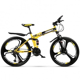 Khosd Adultos Plegable Mountain Bike Bicicletas de Amortiguador portátil Boy Adultos y Hombre Kit Chica de la Bicicleta de la Bicicleta,Absorción de Impacto, Sistema de Frenos de Seguridad