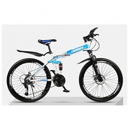 KXDLR Bicicletas de montaña plegables KXDLR 26" Montaa Plegable para Bicicleta 24 Velocidad, Azul