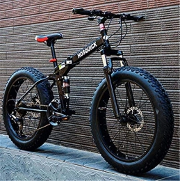 Leifeng Tower Bicicleta Ligero, Fat Tire bicicletas de montaña for Adultos Hombres Mujeres, plegable de acero al carbono de alta bastidor de suspensión completa MBT bicicletas, doble disco de freno Liquidación de inventario
