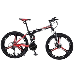 LNX Bicicletas de montaña plegables LNX Bicicleta de montaña Unisex - 24 Pulgadas - Acero de Alto Carbono - Altura Ajustable (21 / 24 / 37 velocidades) 3 radios Freno de Doble Disco
