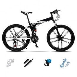 LQ&XL Bicicleta LQ&XL Bici de Montaña Unisex, Bicicleta MTB Adulto, 24 Pulgadas, 26 Pulgadas, Bicicleta MTB Plegable con Doble Freno Disco, 27 Velocidades Bici Adulto / White / 24