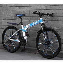 PsWzyze Bicicleta Micro Bike, Estudiante adulto bicicleta de ejercicio al aire libre bicicleta de carretera bicicleta de ejercicio, bicicleta de 24 velocidades con la configuración más alta-Rueda de 24''10 radios_azul
