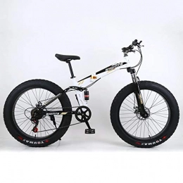 XNEQ Bicicleta Mountain bike 4.0 allargata con pneumatici di grandi dimensioni, pieghevole, motoslitta da spiaggia, freni a doppio disco a doppio shock, coda morbida, 26 pollici-7 / 21 / 24 / 27 / 30 velocit, 2, 27 Speed