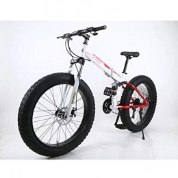 XNEQ Bicicleta Mountain bike 4.0 allargata con pneumatici di grandi dimensioni, pieghevole, motoslitta da spiaggia, freni a doppio disco a doppio shock, coda morbida, 26 pollici-7 / 21 / 24 / 27 / 30 velocit, 4, 27 Speed