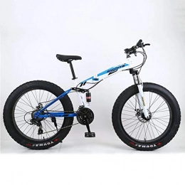 XNEQ Bicicleta Mountain bike 4.0 allargata con pneumatici di grandi dimensioni, pieghevole, motoslitta da spiaggia, freni a doppio disco a doppio shock, coda morbida, 26 pollici-7 / 21 / 24 / 27 / 30 velocità, 3, 27 Speed