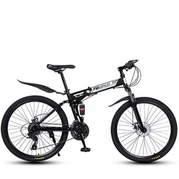 Mountain Bike Bicicleta Mountain Bike Bicicleta de montaña Plegable para Adultos-Black_27 speed-26 Pulgadas