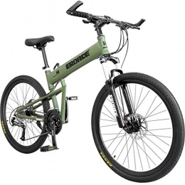 XZBYX Bicicleta MTB Completa De Aleacin De Aluminio Plegable Off-Road Racing Equipment Para Estudiantes De Ambos Sexos Portable Adulto Del Marco De 16 Pulgadas De Viaje Altura 135 ~ 165Cm (170 * 65 * 95Cm), Verde