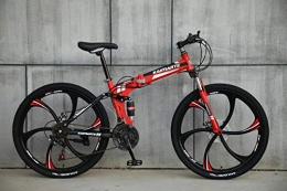  Bicicletas de montaña plegables Novokart-Plegable Deportes / Bicicleta de montaña 26 Pulgadas 6 Cortador, Rojo