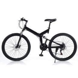 RibasuBB Bicicleta de montaña plegable de 26 pulgadas, 21 velocidades, luz en V, freno para adultos, 150 kg, bicicleta juvenil, bicicleta de montaña, bicicleta de exterior
