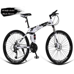 RPOLY Bicicleta Plegable/Unisex, de 27 velocidades Bicicleta de montaña Bici Plegable con Las defensas de Gran Urbana a Caballo y Campo a través,Black_26 Inch