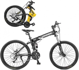 TTZY Bicicletas de montaña plegables TTZY Bikes Off-Road Bicicleta, 26 pulgadas plegable con freno de doble disco, bicicleta plegable de cercanías – 27 velocidades 5 – 27, amarillo SHIYUE (color negro)
