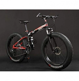 URPRU Bicicleta URPRU Bicicleta Plegable de Bicicleta de montaña Bicicletas de MTB de Doble suspensin Fat Tire Cuadro de Acero con Alto Contenido de Carbono Freno de Doble Disco A 20 Inch 24 Speed